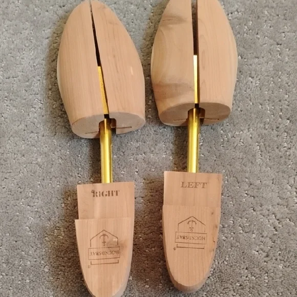 Houndsbay Cedar Wooden Shoe Trees with Gold Rods. Size XL MENS - Picture 2 of 7